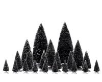 Assorted pine trees, set of 21 - Lemax