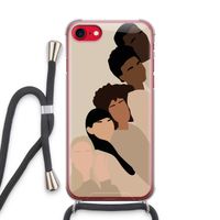 Sweet creatures: iPhone SE 2020 Transparant Hoesje met koord