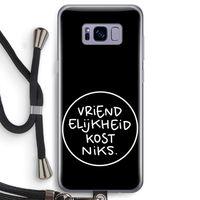 Vriendelijkheid: Samsung Galaxy S8 Transparant Hoesje met koord Vriendelijkheid: Samsung Galaxy S8 Transparant Hoesje met koord