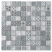 Terre d&apos;Azur Epoca Mozaiek Tegel Vierkant - Grijs Porselein Geglazuurd 285x285 mm