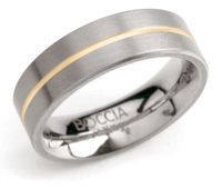 Boccia 0101-03 Ring Titanium zilver- en goudkleurig 6 mm Maat 72 - thumbnail