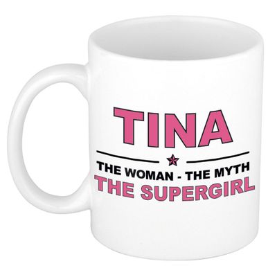 Tina The woman, The myth the supergirl cadeau koffie mok / thee beker 300 ml