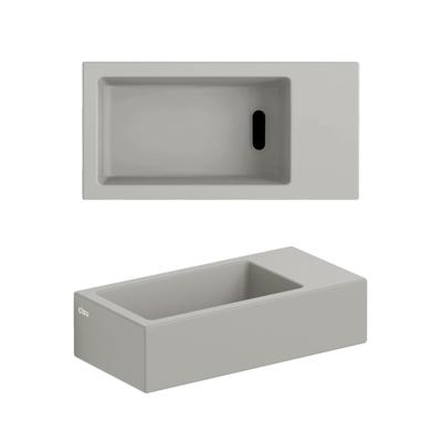 Clou Flush 3 fontein 36x18cm zonder kraangat rechts mat grijs ker. CL/03.32031
