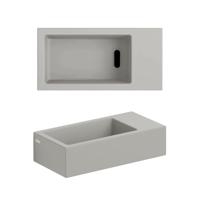 Clou Flush 3 fontein 36x18cm zonder kraangat rechts mat grijs ker. CL/03.32031