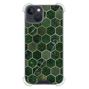 iPhone 13 mini shockproof hoesje - Kubus groen