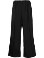 Jil Sander pantalon plissé à taille élastiquée - Noir