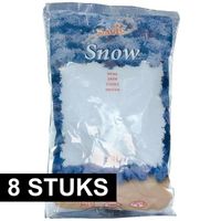 8x Zakken kunst sneeuwvlokken 4 liter