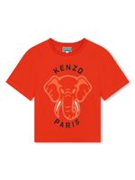 Kenzo Kids t-shirt en coton biologique à imprimé graphique - Rouge - thumbnail