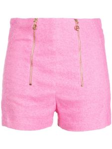 Patou short en tweed à zips - Rose