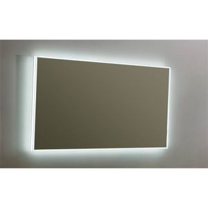 Spiegel Sanilux Mirror Infinity 120x70x4,1 cm Aluminium met LED Verlichting en Spiegelverwarming
