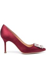 Manolo Blahnik escarpins Hangisi 90 mm à ornements en cristal - Rouge