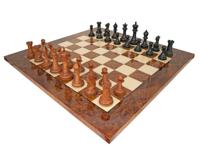De 1849 Reproductie Ebbenhouten en Briarwood Luxe Schaakset