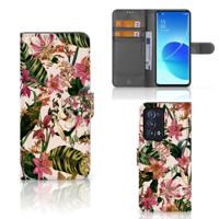 OPPO Reno 6 Pro Plus 5G Hoesje Flowers OPPO Reno 6 Pro Plus 5G Hoesje Flowers