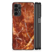 Samsung Galaxy A13 4G Marmeren Print Telefoonhoesje Marmer Bruin