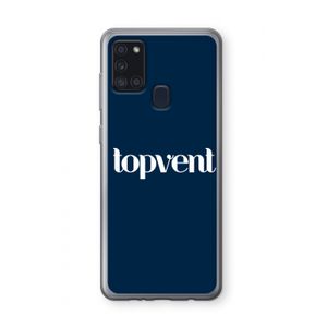 Topvent Navy: Samsung Galaxy A21s Transparant Hoesje