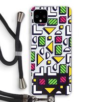 8-bit N°4: Pixel 4 XL Transparant Hoesje met koord