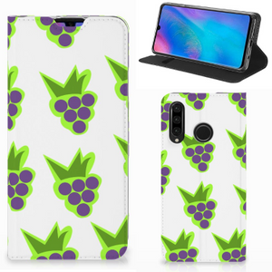 Huawei P30 Lite New Edition Flip Style Cover Druiven