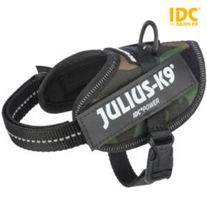 Julius k9 Idc power-harnas / tuig voor labels zwart