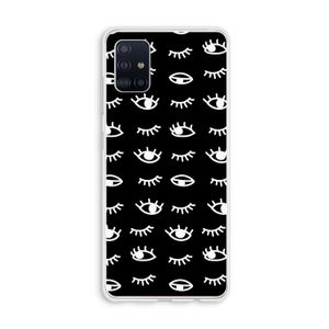Eye pattern #3: Galaxy A51 4G Transparant Hoesje
