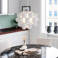 Hanglamp opaal glas &apos;Gross&apos; By Rydens glas handgeblazen 8x G9 500mm