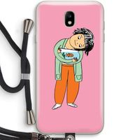 Visknuffel: Samsung Galaxy J7 (2017) Transparant Hoesje met koord