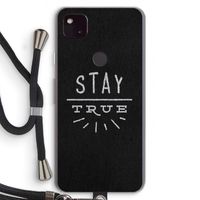Stay true: Pixel 4a 5G Transparant Hoesje met koord