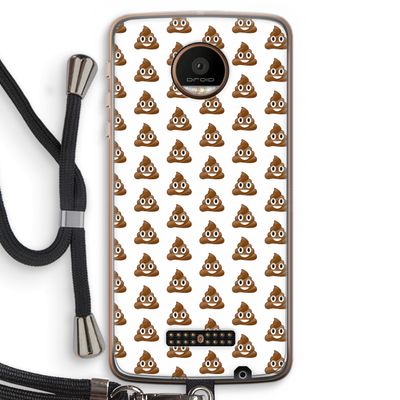 Poop emoji: Motorola Moto Z Force Transparant Hoesje met koord