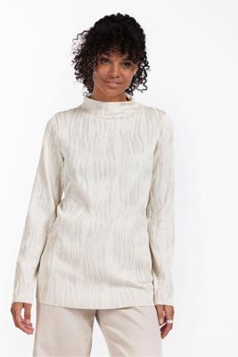Studio Anneloes Bracha Plisse Top 12457 T-shirt Lange Mouw 1400 Kit