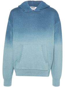 MSGM hoodie à effet dégradé - Bleu