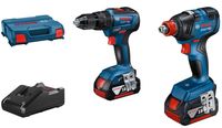 Bosch Blauw Combopack GSB 18V-55 Accu schroef-klopboormachine + GDX 18V-200 Slag(moer)schroevendraaier | 2 x 4.0Ah accu's + lader - 06019J2208