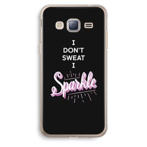 Sparkle quote: Samsung Galaxy J3 (2016) Transparant Hoesje