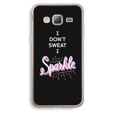 Sparkle quote: Samsung Galaxy J3 (2016) Transparant Hoesje