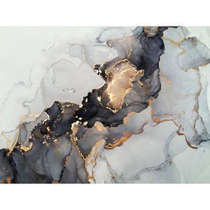 Inductiebeschermer - Marmer Zwart Grijs - 60x60 cm