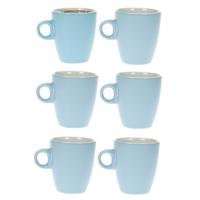 Cosy & trendy Koffiekopjes/bekers - 6x - blauw - 190 ml - Keramiek - Glans finish