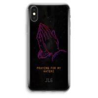 Praying For My Haters: iPhone XS Max Transparant Hoesje