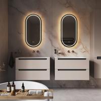 Spiegel Hipp Design Phantom 004 Ovaal 45x90 cm Met Verlichting Incl. Spiegelverwarming Spiegel Hipp Design Phantom 004 Ovaal 45x90 cm Met Verlichting Incl. Spiegelverwarming