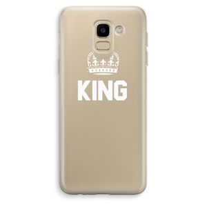 King zwart: Samsung Galaxy J6 (2018) Transparant Hoesje