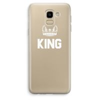 King zwart: Samsung Galaxy J6 (2018) Transparant Hoesje