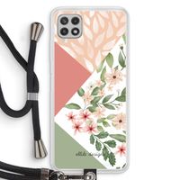 Sweet heaven geometrics: Samsung Galaxy A22 4G Transparant Hoesje met koord