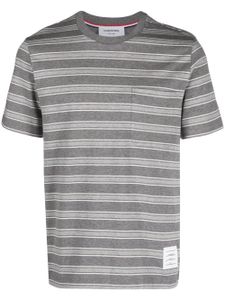 Thom Browne t-shirt en jersey à rayures - Gris