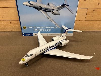 Tweedehands E-Flite UMX Citation Longitude Twin 30mm EDF Jet BNF Basic (zie omschrijving)
