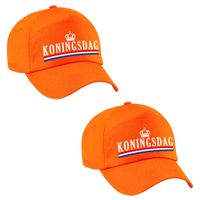 4x stuks Koningsdag pet / cap oranje voor dames en heren