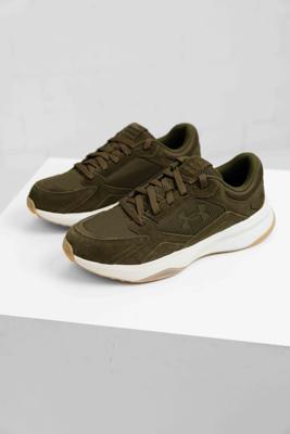 Under Armour Edge Suede Sneakers Heren Donkegroen - Maat 44.5 - Kleur: Donkergroen | Soccerfanshop