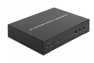 DeLOCK KVM 4-in-1 Multiview Switch 4x HDMI met USB kvm-switch