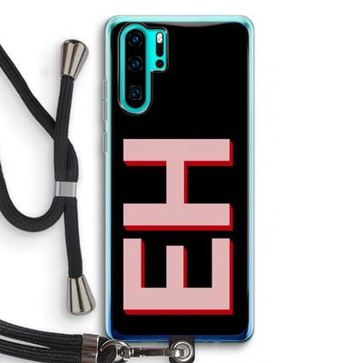 Monogram: Huawei P30 Pro Transparant Hoesje met koord