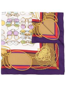 Gucci Pre-Owned foulard en soie à imprimé graphique (années 1990) - Violet