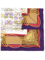 Gucci Pre-Owned foulard en soie à imprimé graphique (années 1990) - Violet - thumbnail