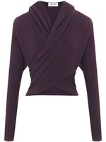 Saint Laurent haut en laine vierge à capuche - Violet