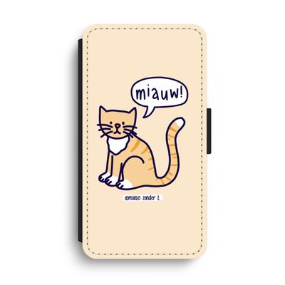 Miauw: iPhone XS Max Flip Hoesje