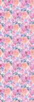 Water kleur mauve bloemen behang